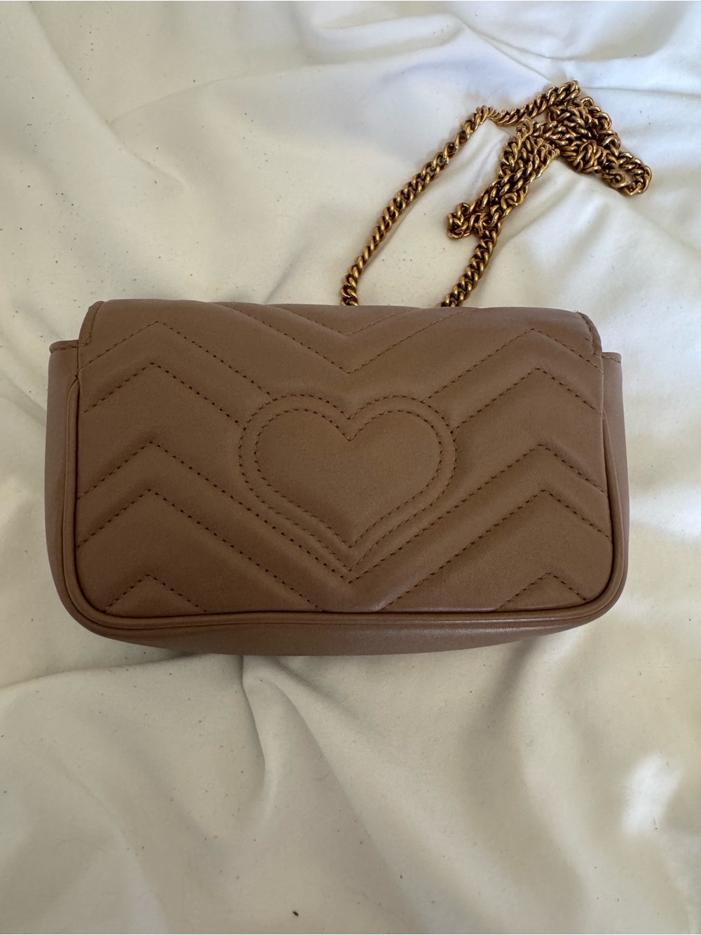 Gucci Calfskin Matelasse Super Mini GG Marmont Shoulder Bag - Picture 9 of 13